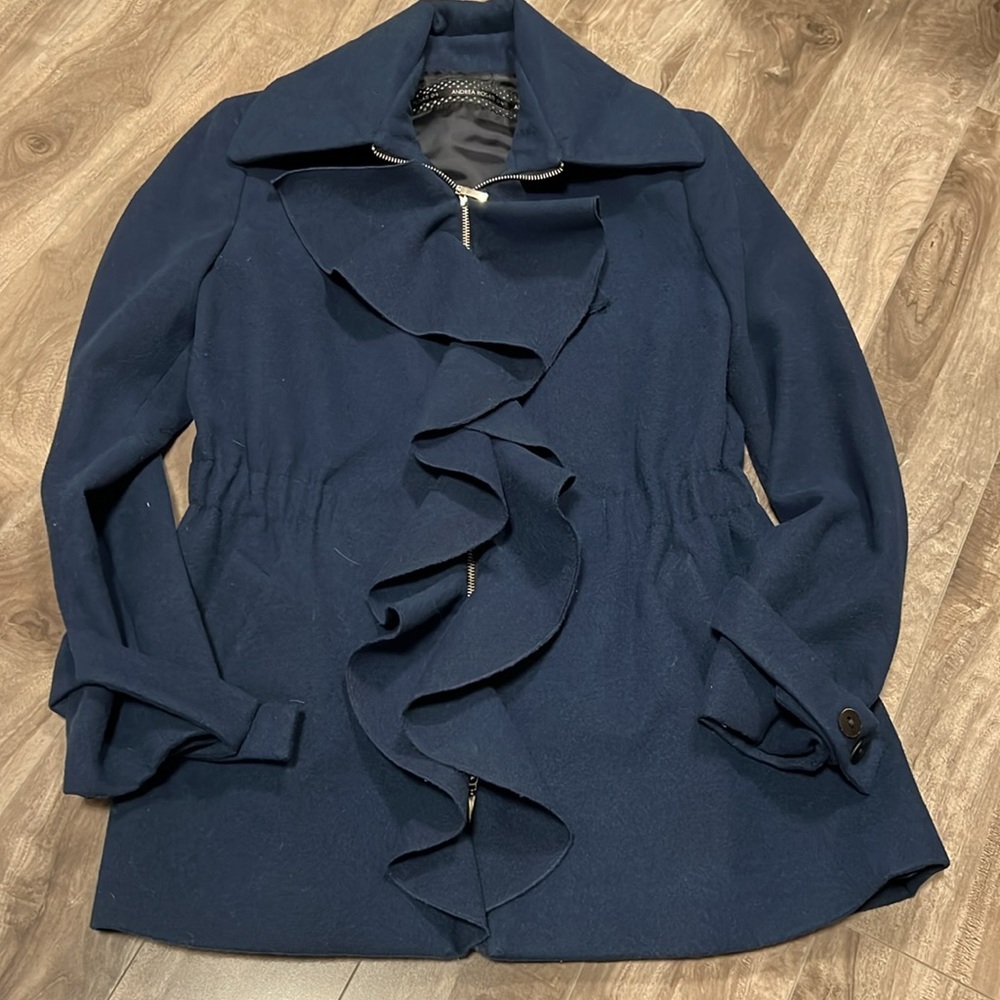 🔥🔥ANDREA ROSATI Made in Italy navy coat